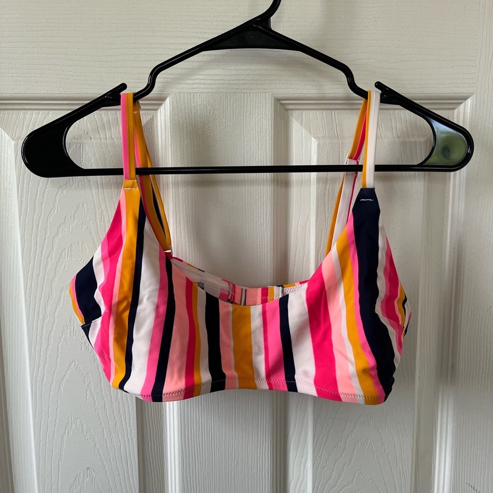 aerie striped scoop bikini top